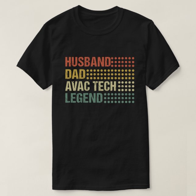 Camiseta  Esposo papá HVAC Tech Legend Funny HVAC (Diseño del anverso)