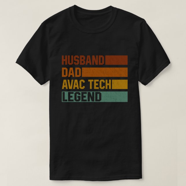 Camiseta  Esposo papá HVAC Tech Legend Funny HVAC (Diseño del anverso)