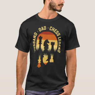 Camiseta Esposo Papá Leyenda de ajedrez