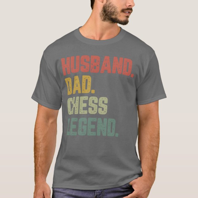 Camiseta Esposo papá Leyenda de ajedrez chica padre gracios (Anverso)