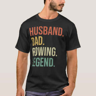 Camiseta Esposo Papá Leyenda de Remo para Amantes del Remo