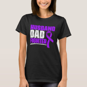 Camiseta Esposo papá luchador Lupus Cinta púrpura Lupus Awa