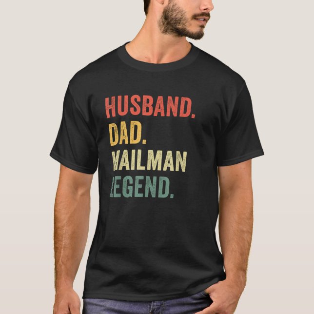 Camiseta Esposo papá Mailman leyenda Funny trabajador posta (Anverso)