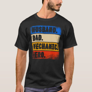 Camiseta Esposo Papá Mecánico Héroe Día del Padre Mecánico