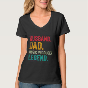 Camiseta Esposo papá productor de música ganando a ganadore
