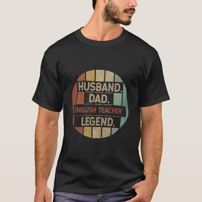 Camiseta Esposo Papá Profesor de Inglés Leyenda (Anverso)