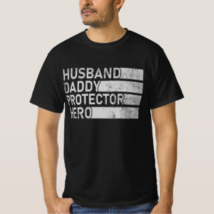 Camiseta Esposo Papá Protector Héroe Padre Genial Papá