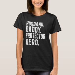 Camiseta Esposo Papá Protector Héroe Para Papá