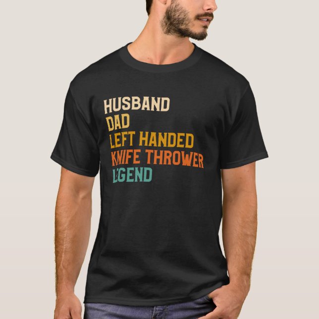 Camiseta Esposo Papá Se Fue De La Leyenda De Cuchillo A Man (Anverso)