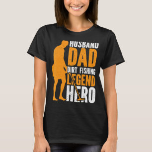 Camiseta Esposo Papá Tierra Leyenda de la pesca Héroe Detec