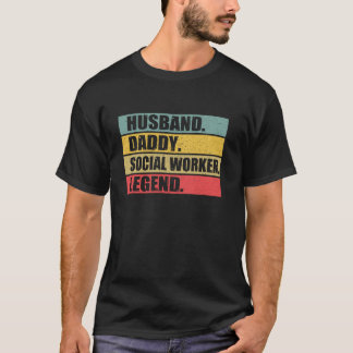 Camiseta Esposo Papá Trabajador Social Cita A Los Padres Vi