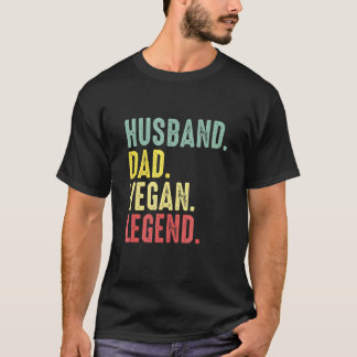 Camiseta Esposo Papá Vegano Leyenda Mejor Padre Papá Matrim