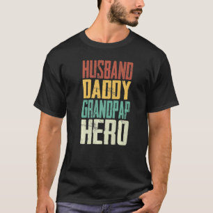 Camiseta Esposo Papi Abuelo Héroe Orgulloso Abuelo Padres