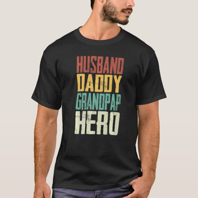 Camiseta Esposo Papi Abuelo Héroe Orgulloso Abuelo Padres (Anverso)