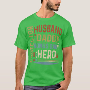 Camiseta Esposo Papi Bonus Papá Protector Hero Padres Día