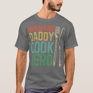 Camiseta Esposo Papi Cocinero Hero Héroes Cocineros
