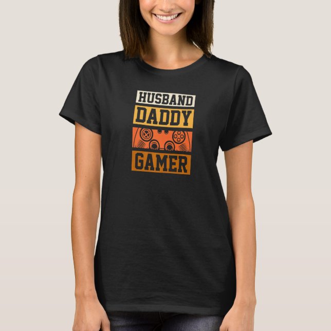 Camiseta Esposo Papi Gamer divertidos juegos de video estil (Anverso)