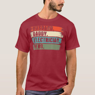 Camiseta Esposo Papi Héroe Eléctrico Funny Lineman Dad
