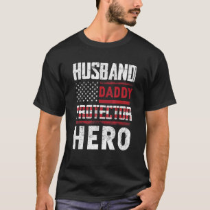 Camiseta Esposo Papi Protector Hero Padres Día De Papá H