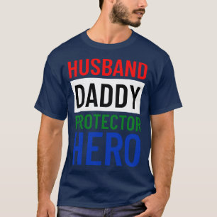 Camiseta Esposo Papi Protector Hero Padres Día Gracioso Gif