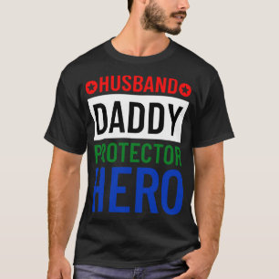 Camiseta Esposo Papi Protector Hero Padres Día Gracioso Gif