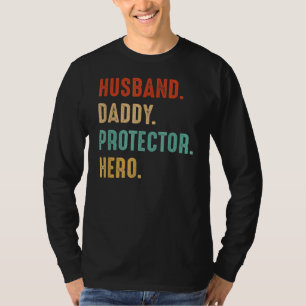 Camiseta Esposo Papi Protector Hero Papá Padre Da