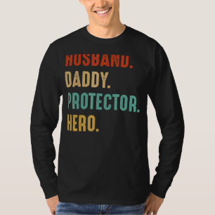 Camiseta Esposo Papi Protector Hero Papá Padre Padres D