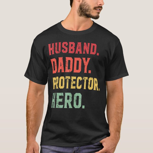 Camiseta Esposo Papi Protector Hero Para Papá 2 (Anverso)