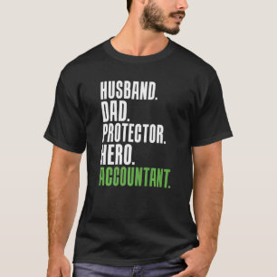 Camiseta Esposo Protector de papá Hero Contador de libros d