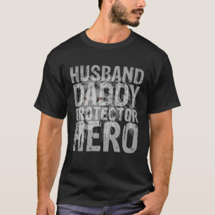 Camiseta Esposo protector de papá héroe familia amor