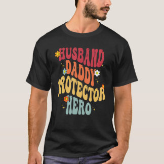 Camiseta Esposo protector de papá héroe padre vintage