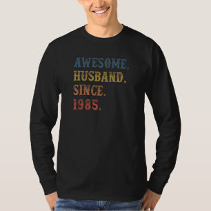 Camiseta Esposo retro asombroso desde 1985 37 Anive Boda