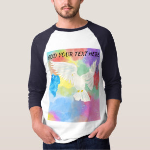 Camiseta Esposo Salpicadura de Verano Acuarela Vibrante Col