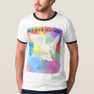 Camiseta Esposo Salpicadura de Verano Acuarela Vibrante Col