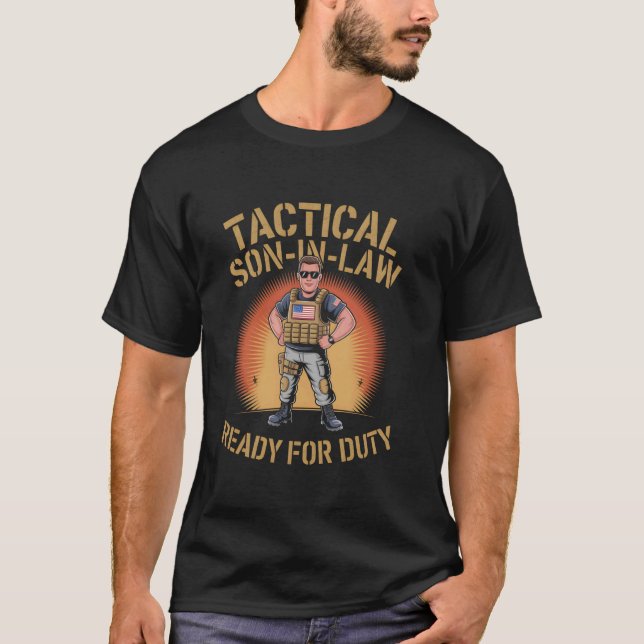 Camiseta Esposo Táctico Yerno Deber Militar (Anverso)