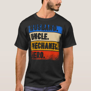 Camiseta Esposo Tío Mecánico Héroe Día del Padre Mecánico
