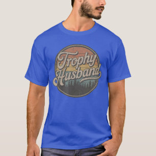 Camiseta Esposo Trofeo Vintage Sarcástico Matrimonio Retro