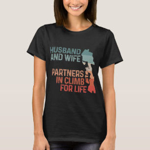 Camiseta Esposo Y Esposa Asociados En Escalada Para Pareja
