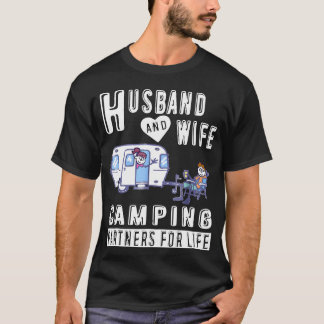 Camiseta Esposo Y Esposa Camping Partners For Life Ca