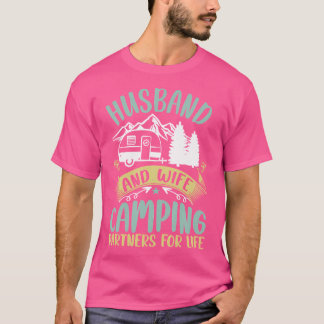 Camiseta Esposo Y Esposa Camping Partners For Life Camper