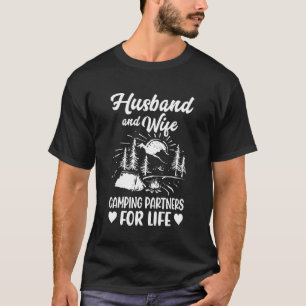 Camiseta Esposo Y Esposa Camping Partners For Life Camper