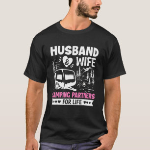 Camiseta Esposo Y Esposa Camping Partners For Life Camper