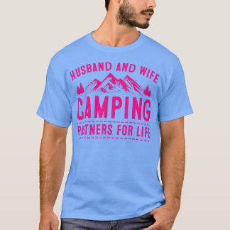 Camiseta Esposo Y Esposa Camping Partners For Life Gift Fu