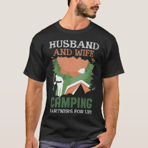 Camiseta Esposo Y Esposa Camping Partners Para La Vida
