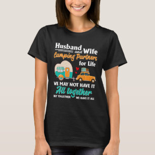 Camiseta Esposo Y Esposa Camping Partners Para La Vida Grac