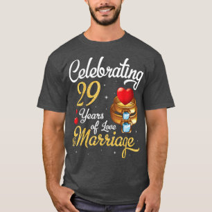 Camiseta Esposo Y Esposa Celebrando 29 Años De Amor Marria