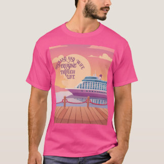 Camiseta Esposo y esposa cruzando la vida