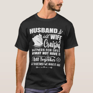 Camiseta Esposo y esposa viajando con compañeros para el cr