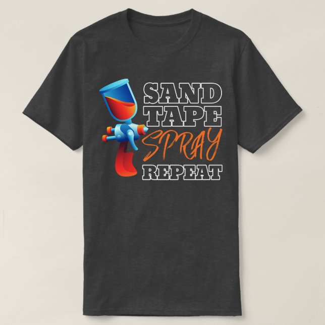 Camiseta Espray de cinta de arena para repetir el protector (Diseño del anverso)