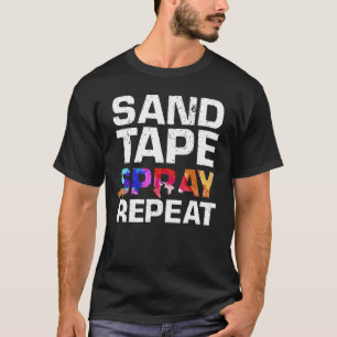 Camiseta Espray de Cinta de Arena Repita Funny Painte Autom